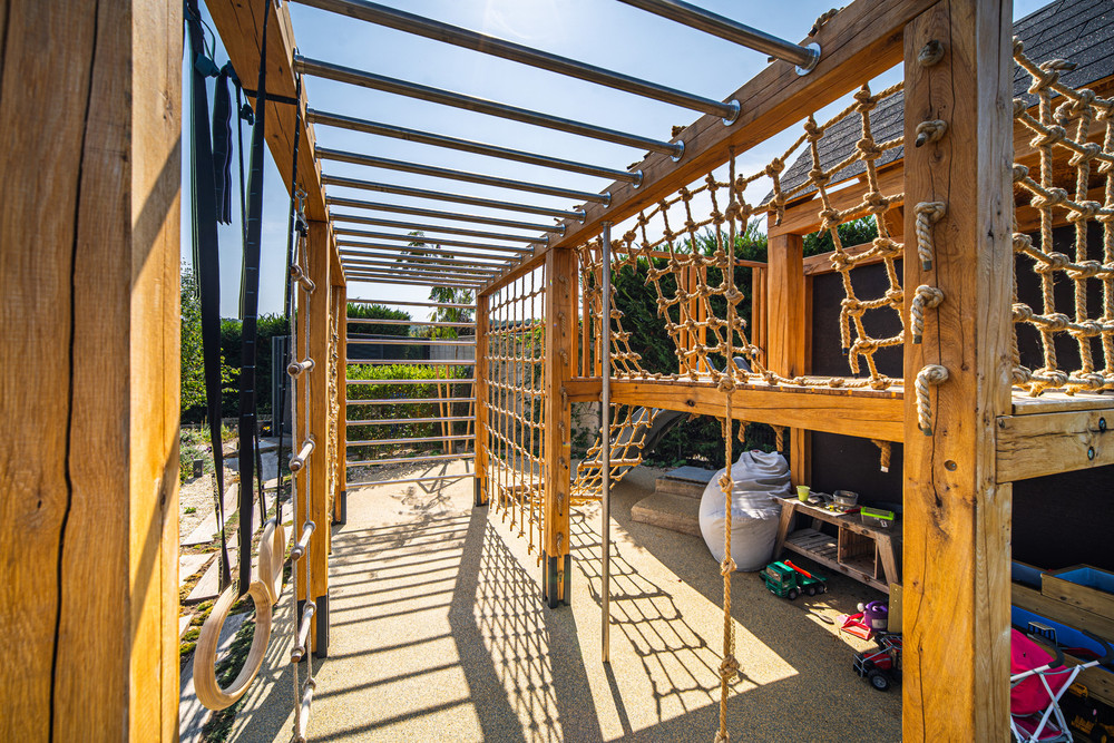 Herné prvky / workout dubové do záhrady