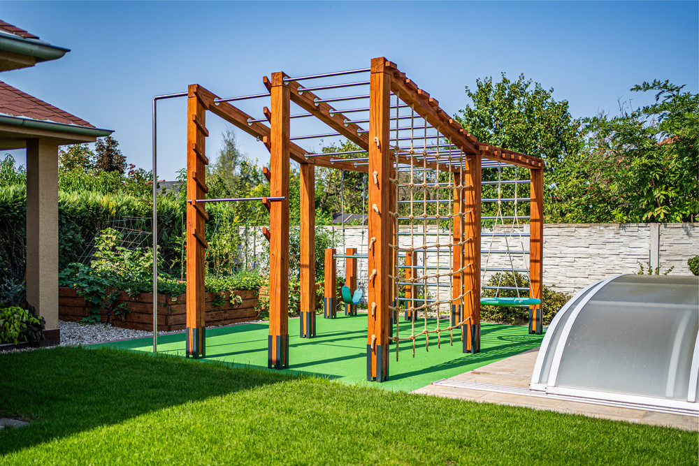 Herné prvky / workout dubové do záhrady