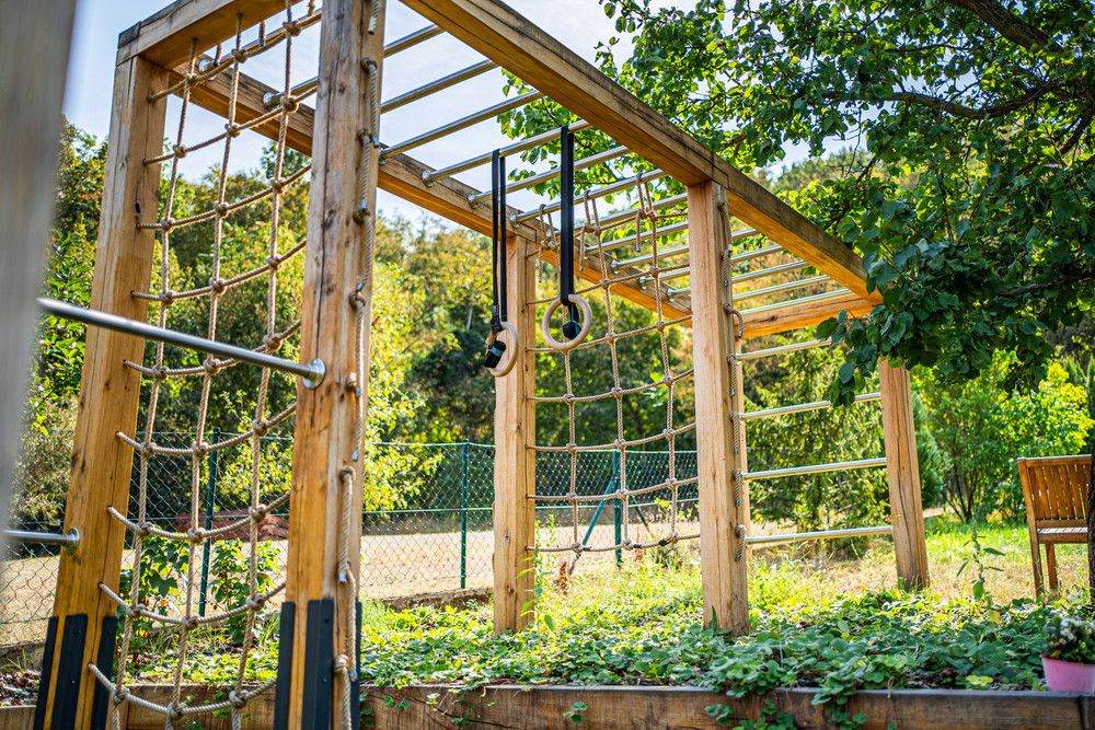 Herné prvky / workout dubové do záhrady