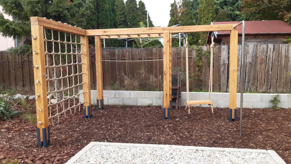 Herné prvky / workout dubové do záhrady