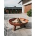 Záhradné ohnisko Corten Round s nohami, 100 cm